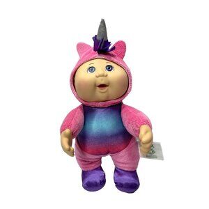 Cabbage Patch Kid Baby Doll Fair Skin w/ Unicorn Costume, Realistic Baby Toy Guc